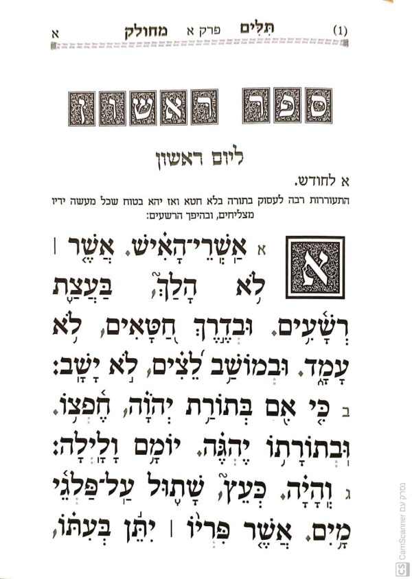 ⁦תהלים מחולק כמנהג תימן⁩ – תמונה ⁦2⁩