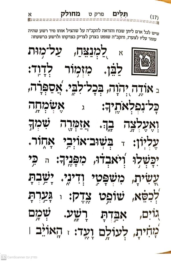 ⁦תהלים מחולק כמנהג תימן⁩ – תמונה ⁦3⁩